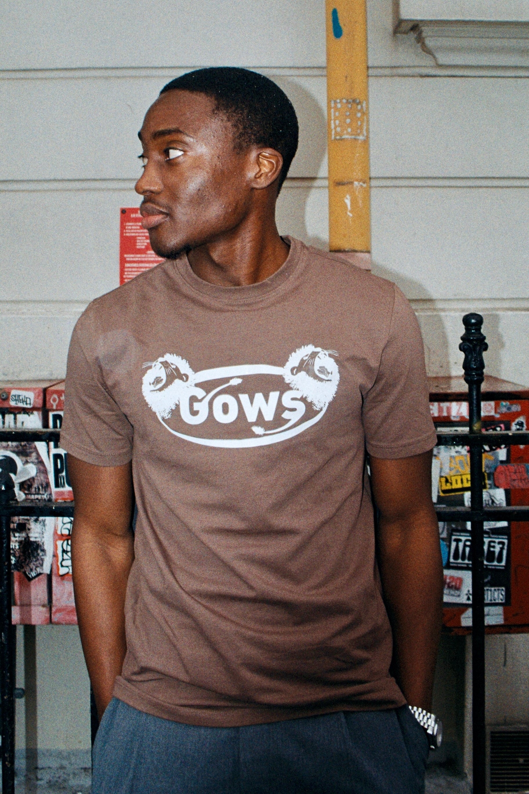 BROWN TEE